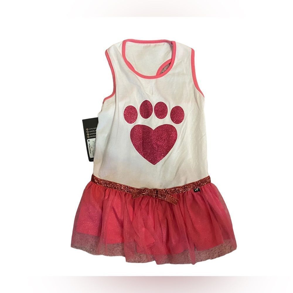 Hotel Doggy pink paw print dress outfit NWT size large - Picture 1 of 10